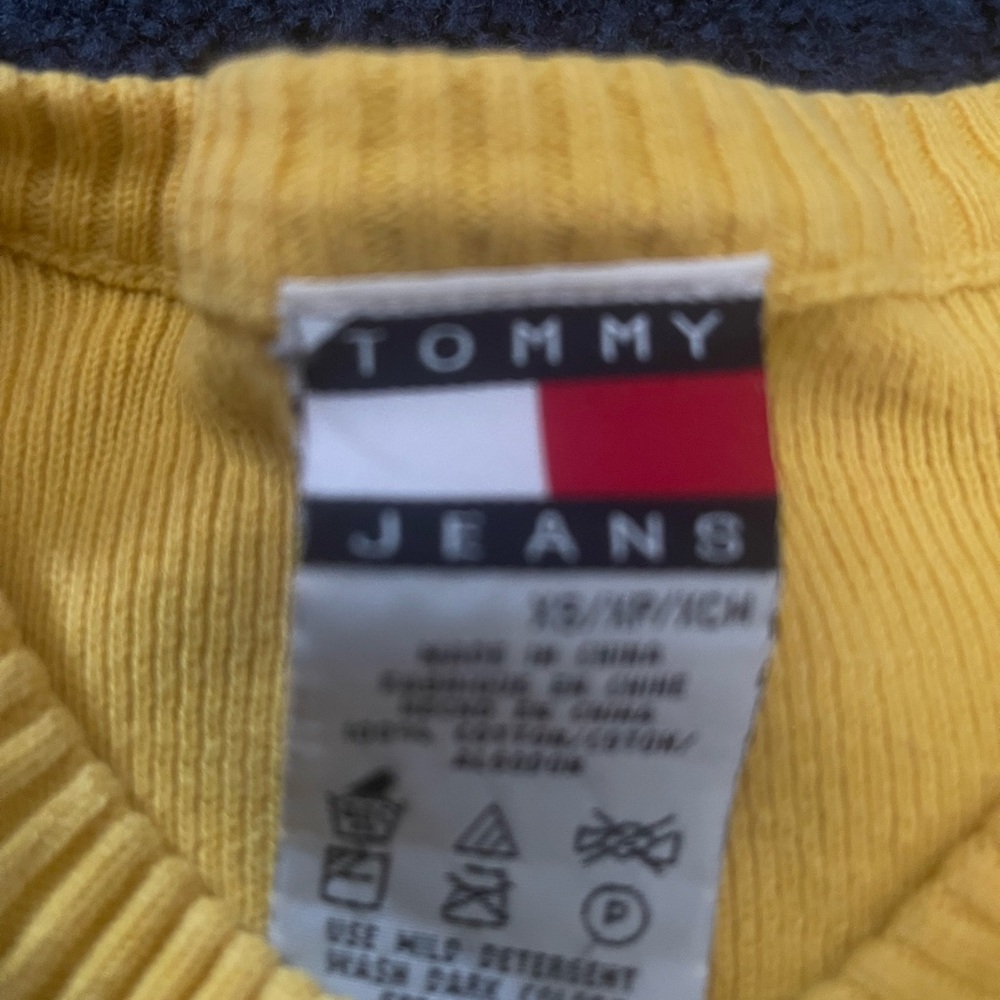 Tommy Girl Jeans Yellow and Blue Sweater - Picture 3 of 4